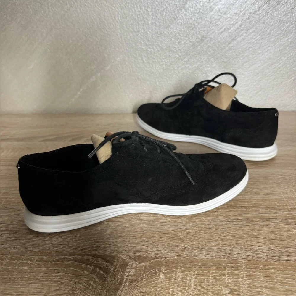 Cole Haan Ella Grand OX ll Black Suede Women 9B Sneakers